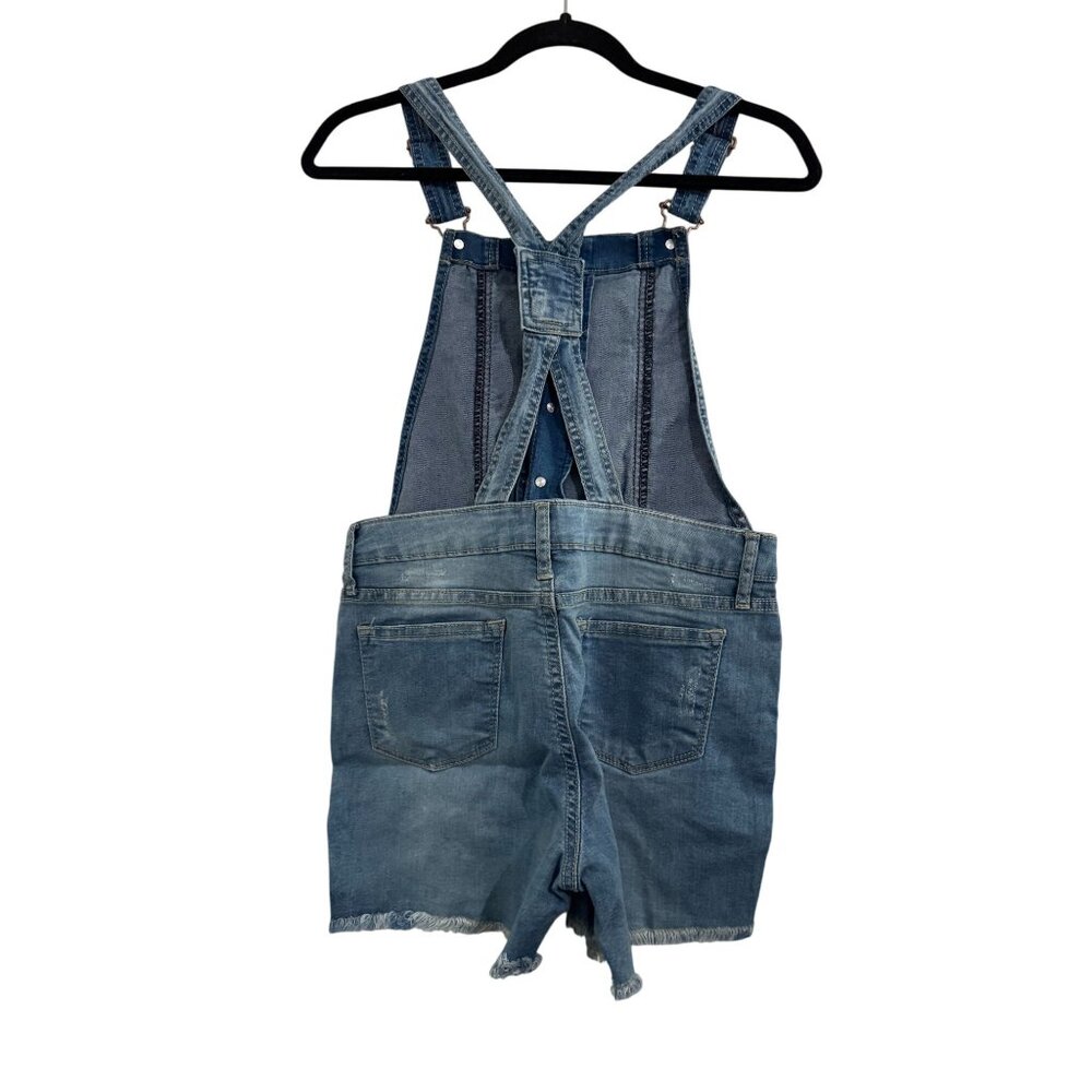 Vigoss Girls Denim Shortalls Size L Regular Rise Super Stretch Blue - Picture 6 of 6
